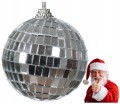 Bombka choinkowa disco kula srebrna 10cm piankowa