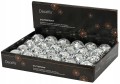 Bombka choinkowa disco kula srebrna 10cm piankowa