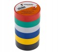 Taśma izolacyjna do kabli kolorowa PVC 6szt elastyczna 17mm