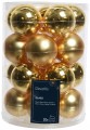 Zestaw 20 złotych szklanych bombek choinkowych 6cm