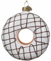 Szklany donut zawieszka na choinkę 9cm 1szt