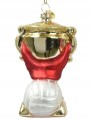 Szklana bombka na choinkę 6,9x4,4x12cm Złoty puchar 1szt