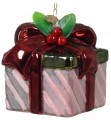 Szklana bombka choinkowa 8x8cm Prezent brokatowy 1szt