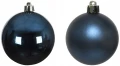 Zestaw 16 niebieskich szklanych bombek choinkowych 8cm
