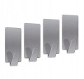 Wieszaki samoprzylepne 16 sztuk srebrne aluminiowe