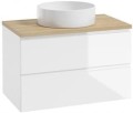 Szafka łazienkowa biała 60x50 cm wisząca bez blatu pod umywalkę