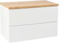 Szafka łazienkowa biała 60x50 cm wisząca bez blatu pod umywalkę
