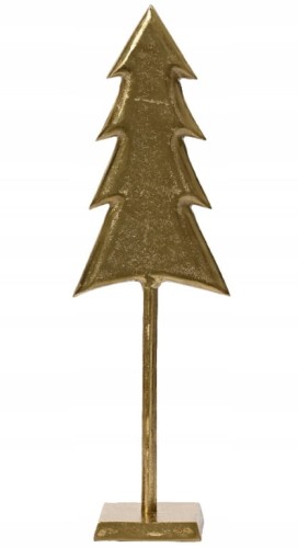 Figurka świąteczna choinka 55x24cm złota ozdoba błyszcząca