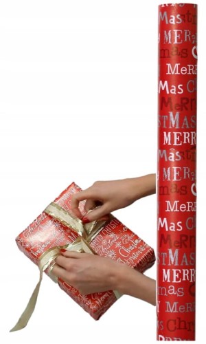 Świąteczny papier do pakowania prezentów 70x200cm