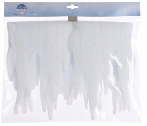 Sztuczne sople ozdobne białe 200 cm