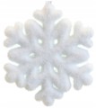Zestaw 2 zawieszek choinkowych śnieżynek 11cm świątecznych białych