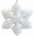 Zestaw 2 zawieszek choinkowych śnieżynek 11cm świątecznych białych