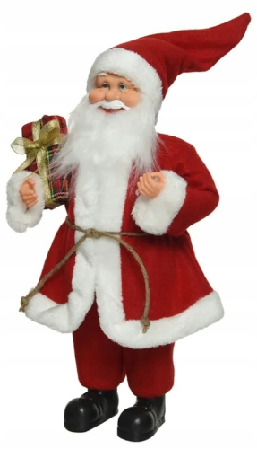 Święty Mikołaj figurka świąteczna czerwona 45 cm