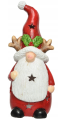 Skrzat w czapce figurka świąteczna czerwona 27 cm