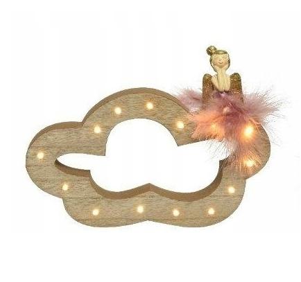 Figurka świąteczna dekoracyjna z wróżką LED 25 cm