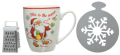 Kubek świąteczny z tarką zestaw do czekolady 330 ml