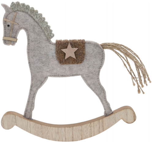 Figurka świąteczna koń ozdobna 22 cm