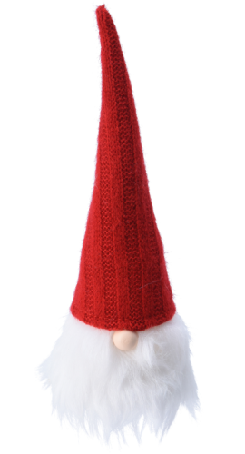 Krasnal figurka ozdobna świąteczna stojąca LED 19 cm