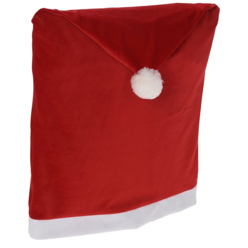 Pokrowiec na krzesło świąteczny czerwony 75 cm