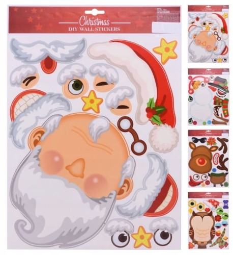 Naklejki świąteczne na okna ozdobne 42x30 cm