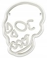 Neon LED czaszka ścienny 25x32,5x1,6cm na baterie + USB