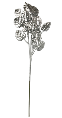 Gałązka ozdobna do stroika i wazonu 100 cm srebrna