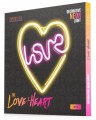 Neon LED Love w sercu ścienny 25x2x27,5cm na USB