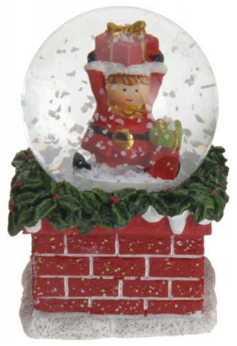 Kula śnieżna z bałwanem w kapeluszu świąteczna 6,5 x 4,7 cm