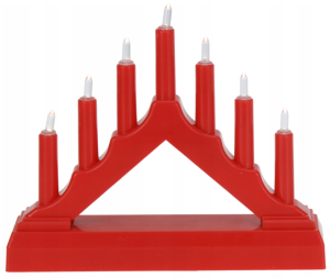 Świecznik świąteczny adwentowy LED ozdobny 13x15,5x4 cm 1szt