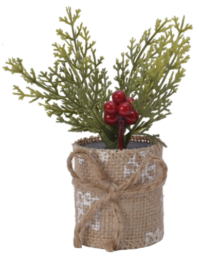 Sztuczna roślina w jucie stroik 13 cm