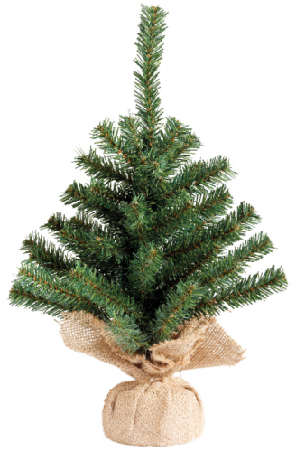 Choinka w worku jutowym sztuczna zielona 45 cm