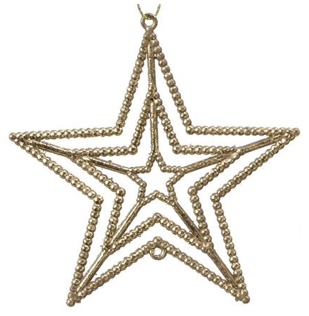 Zawieszka na choinkę gwiazdka 11 cm złoty