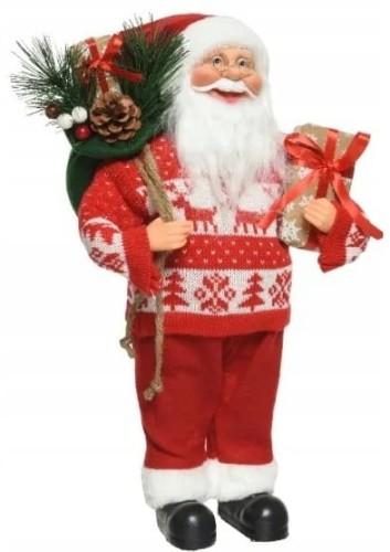 Figurka Mikołaja z prezentami świąteczna 45 cm