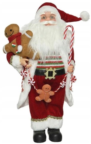 Figurka Mikołaja z lizakiem świąteczna 30 cm