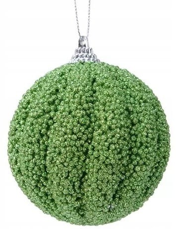Bombka na choinkę nietłukąca zielona 8 cm