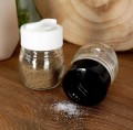 Zestaw solniczka i pieprzniczka 75ml szklane z regulowanymi otworami
