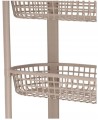 Mobilny wózek beżowy z 4 koszami 78,8x26x46,5cm