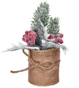 Sztuczna roślina w doniczce stroik dekoracyjny 15cm