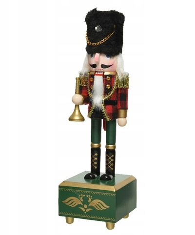 Pozytywka drewniana dziadek do orzechów 30 x 8 cm