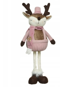 Figurka świąteczna renifer pluszowy 48 x 14cm
