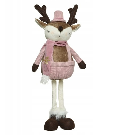 Figurka świąteczna renifer pluszowy 48 x 14cm