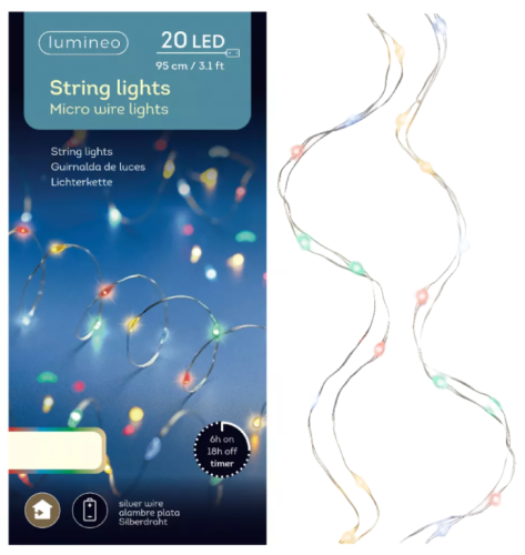 Lampki kolorowe ozdobne micro LED 95 cm