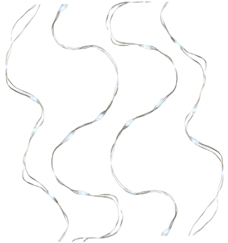 Lampki świąteczne micro LED zimne białe 4,95 m