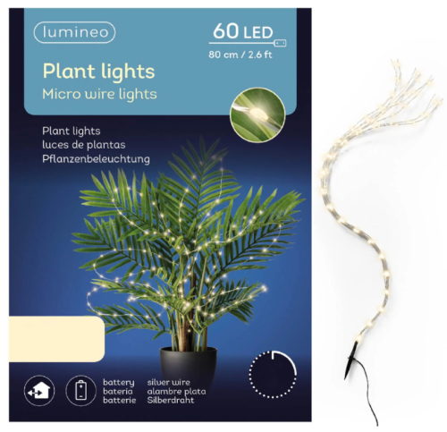 Lampki świąteczne na kwiaty LED ozdobne 80 cm