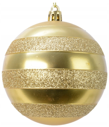 Bombka na choinkę nietłukąca złota 8 cm