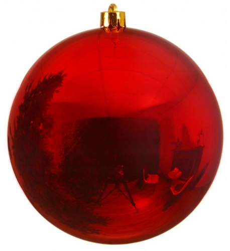 Bombka na choinkę nietłukąca czerwona 20 cm