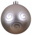 Bombka choinkowa zdobiona srebrna 14 cm