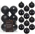 Bombki na choinkę nietłukące zestaw 12 szt 6 cm czarne