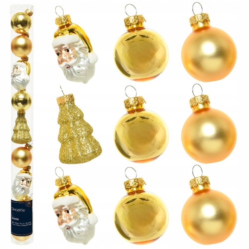 Bombki choinkowe wielokolorowe w tubie zestaw 9 szt. 6 cm