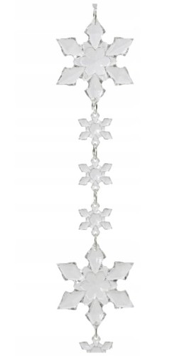 Świąteczna girlanda akrylowa z płatków śniegu 5x135cm 
